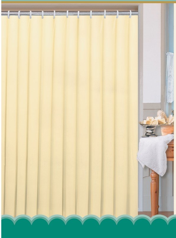 Sprchový závěs 180x180cm, 100% polyester, béžová 0201103 BE