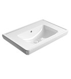 Photo: CLASSIC ceramic washbasin 75x50cm, no tap hole, white ExtraGlaze