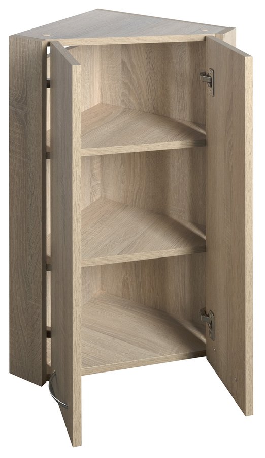Aqualine ZOJA/KERAMIA FRESH horní skříňka rohová 35x76x35cm,dub platin 50333