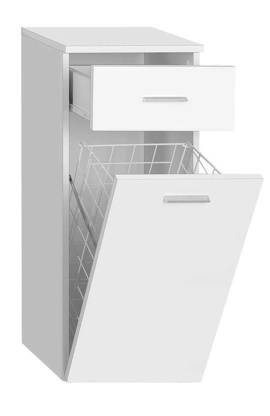 Aqualine ZOJA/KERAMIA FRESH skříňka spodní s košem 35x78x29cm, bílá 50261