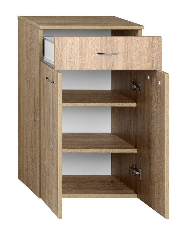 Aqualine ZOJA/KERAMIA FRESH skříňka spodní se zásuvkou 50x78x29cm, dub platin 50315