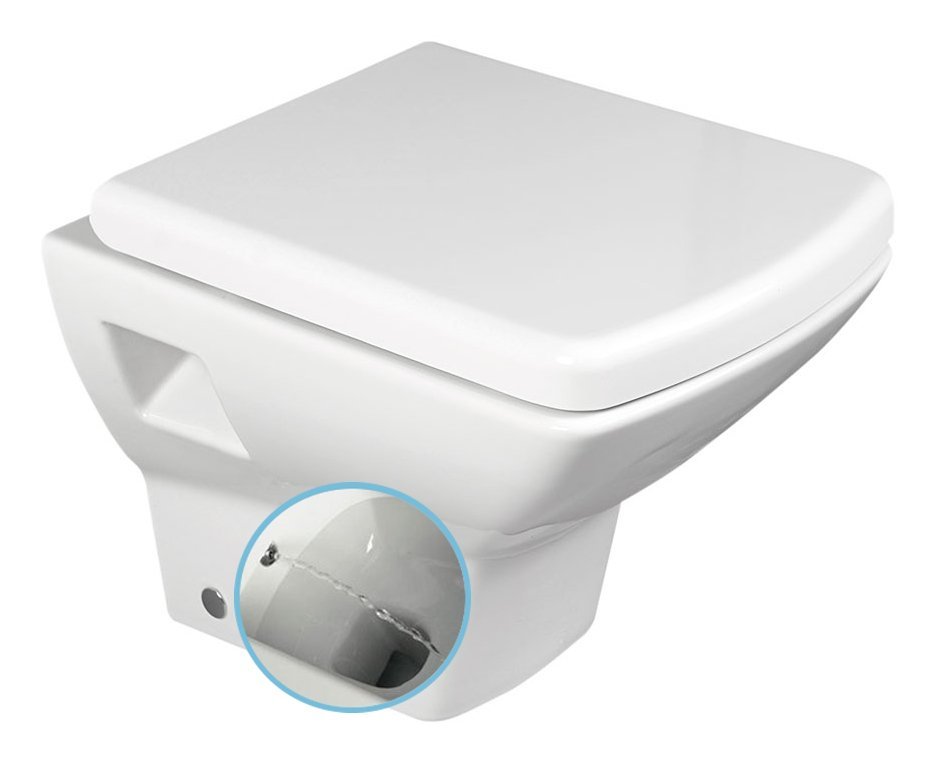 SOLUZIONE závěsná WC mísa s bidet. sprškou, 35x50,5cm, bílá 10SZ02002 DL