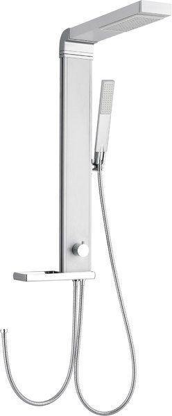 ROME sprchový sloup k napojení na baterii, hlavová, ruční sprcha, hliník SL760