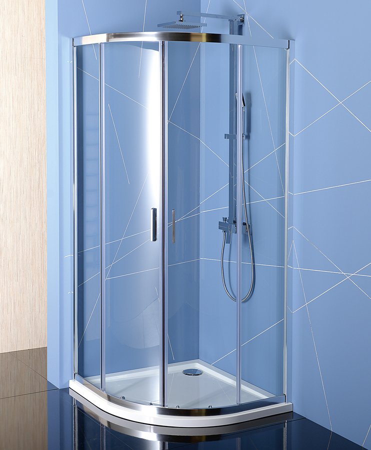 EASY LINE čtvrtkruhová sprchová zástěna 900x900mm, L/R, čiré sklo EL2615