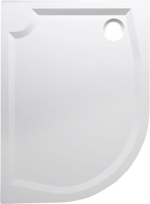 Gelco RIVA sprchová vanička z litého mramoru, čtvrtkruh 120x90cm, pravá, bílá GR12090R