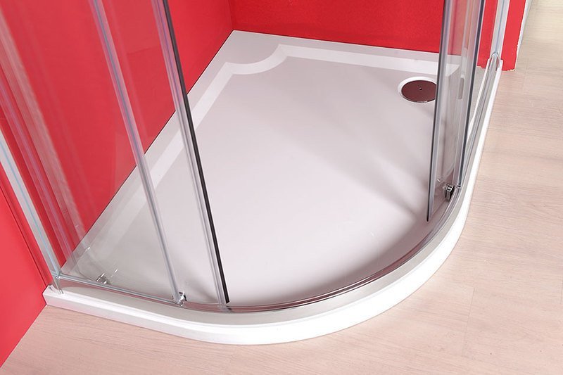 Gelco RIVA sprchová vanička z litého mramoru, čtvrtkruh 120x90cm, pravá, bílá GR12090R