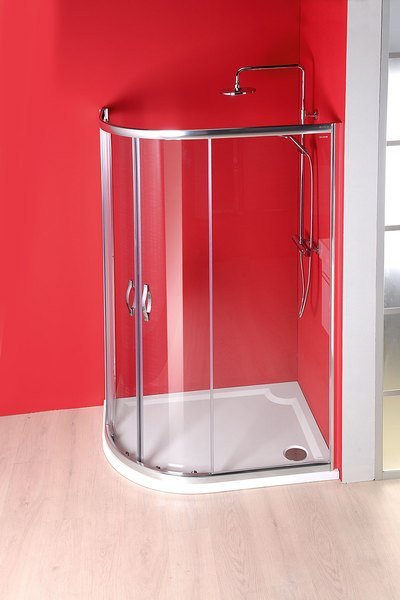 Gelco RIVA sprchová vanička z litého mramoru, čtvrtkruh 120x90cm, pravá, bílá GR12090R