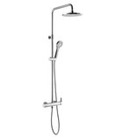 Photo: ESPADA sprchový stĺp s pákovou s batériou, guľatý, chróm