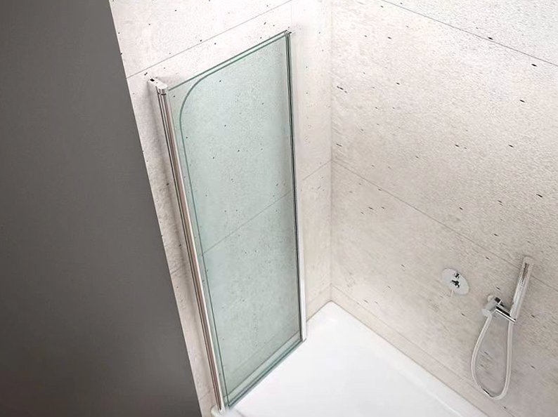 Aqualine WILA vanová zástěna 900x1400 mm skládací, chrom, čiré sklo AQ5742