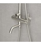 Photo: MINIMAL bath column with mixer and spout, polished stainless steel