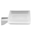 Photo: GLAMOUR soap dish holder, frosted glass, chrome