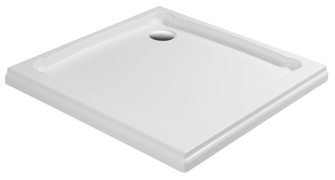 Gelco DIONA sprchová vanička z litého mramoru, čtverec 90x90x7,5cm, bílá GD009