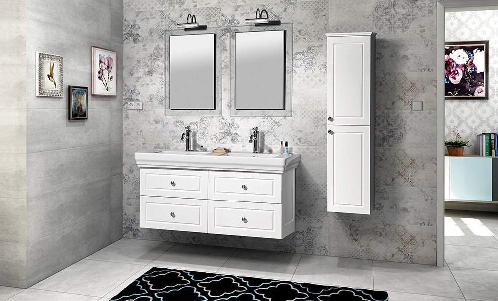 GSI CLASSIC keramické dvojumyvadlo 125x54 cm, bílá ExtraGlaze 8725111