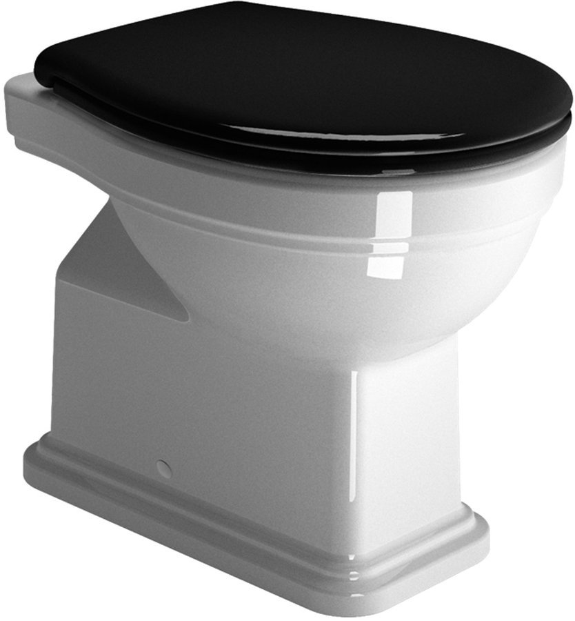 GSI CLASSIC WC sedátko, Soft Close, Quick Release, černá/chrom MSC87CN20