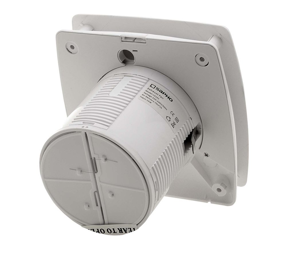 Sapho LEX koupelnový ventilátor axiální, 15W, potrubí 100mm, bílá LX101