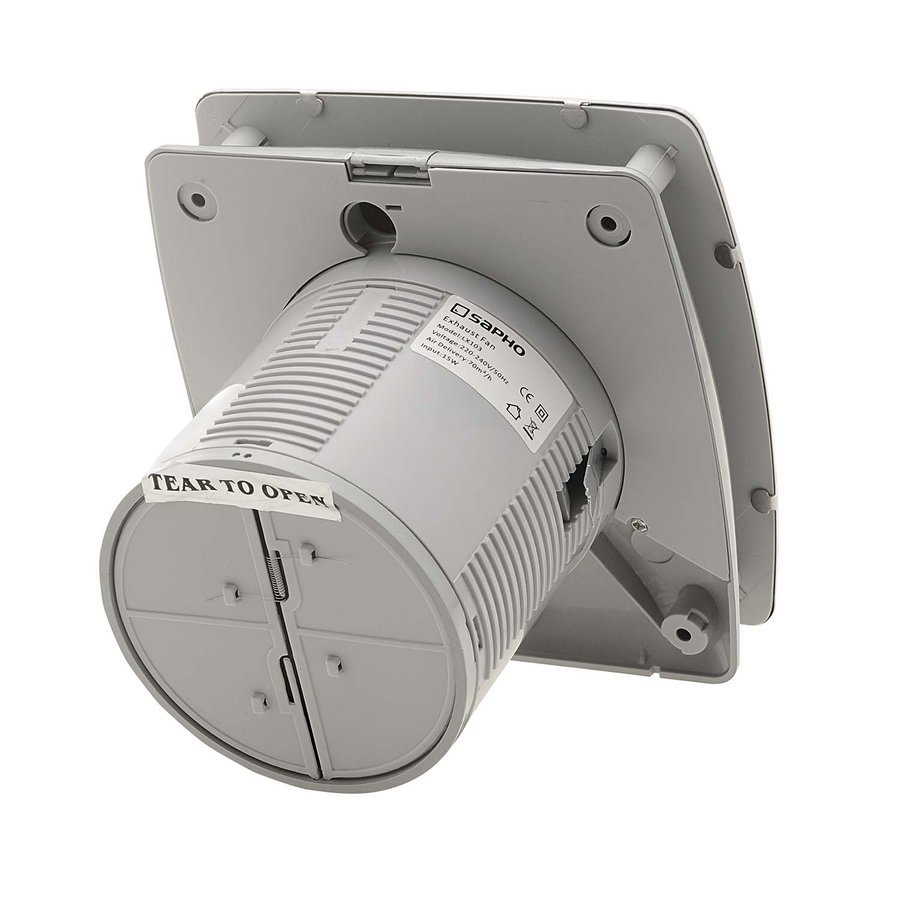 Sapho LEX koupelnový ventilátor axiální, 15W, potrubí 100mm, nerez mat LX103