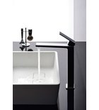Photo: NOTOS High Washbasin Mixer Tap no Pop Up Waste, extended spout/chrome