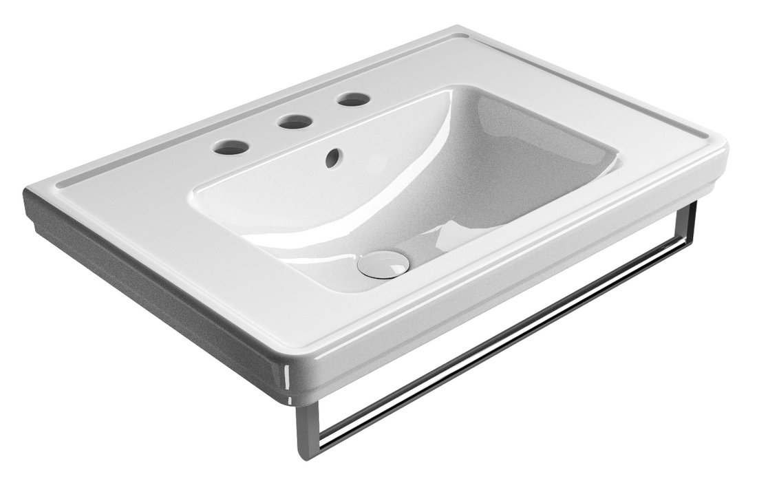 GSI CLASSIC keramické umyvadlo 75x50cm, 3 otvory, bílá ExtraGlaze 8787311