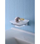 Photo: APOLLO soap dish holder, frosted glass, chrome