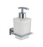 Photo: APOLLO soap dispenser holder, 200ml, frosted glass, chrome