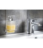 Photo: APOLLO soap dispenser holder, 200ml, frosted glass, chrome