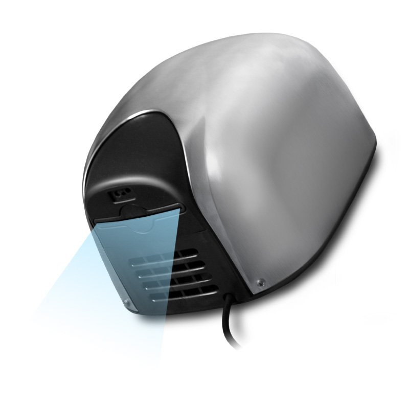 EMPIRE EMPIRE ECOFLOW bezdotykový tryskový osoušeč rukou 230 V, 1100 W, 221x285x157 mm, Antivandal, ALU odlitek, chrom mat E9846