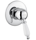 Photo: KIRKÉ WHITE Single Lever Concealed Shower Mixer Tap Lever white,1 outlet, chrome