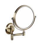 Photo: Wall-hung magnifying cosmetic mirror, double-sided, bronze