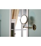 Photo: Wall-hung magnifying cosmetic mirror, double-sided, bronze