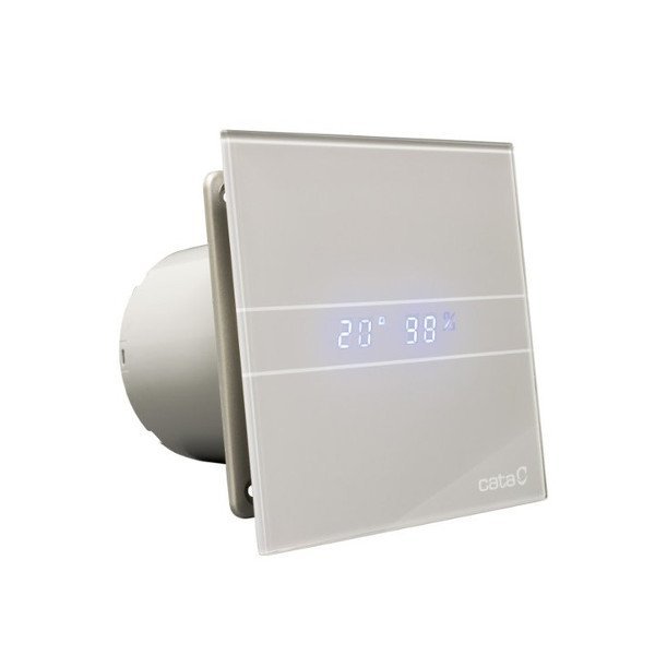 E-100 GSTH kúpeľňový ventilátor axiálny s automatom,4W/8W,potrubie 100mm,striebo