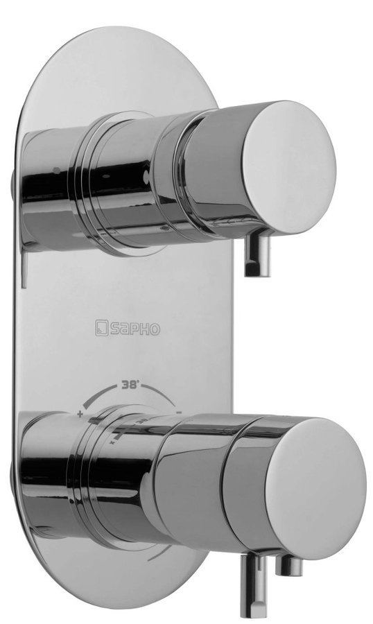 RHAPSODY podomítková sprchová termostatická baterie, 2 výstupy, chrom 5585T