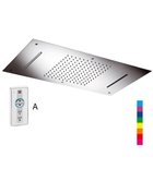 Photo: CHROMOTHERAPY Shower Head 730x380mm, Rain, 2x Waterfall, Control Type A, Stainless