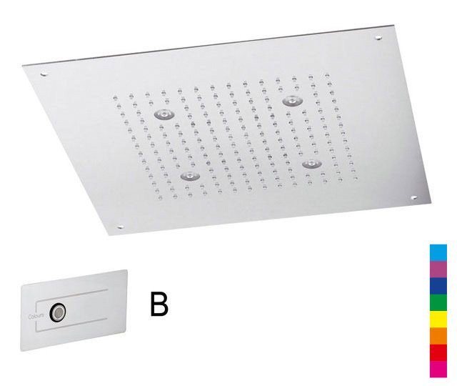 CHROMOTERAPIA hlavová sprcha 320x320mm, dážď, ovládač B, nerez (A579LH7)
