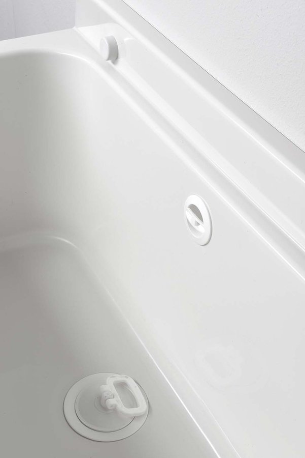 Aqualine Závěsná výlevka s odkládací plochou 60x34cm, plast, bílá PI5060