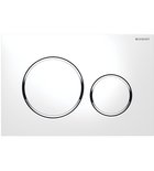 Photo: GEBERIT SIGMA20 dual flush plate, white shine /chrome