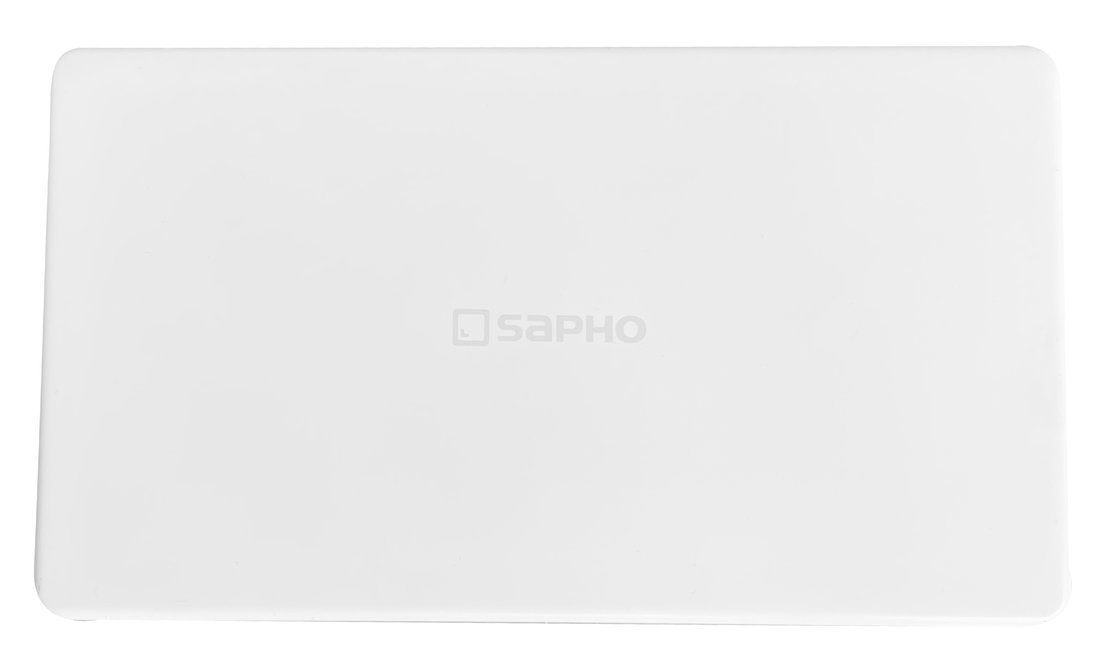 Kryt odpadu 144x82mm, logo SAPHO, litý mramor, bílá ND-55032-1