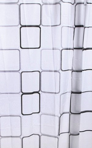 Sprchový závěs 180x180cm, vinyl, čtvercový vzor ZV013