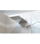 Photo: SLIM Wall-Mounted Shower Head, 220x500x2,4mm, square, brushed stainless steel