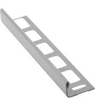 Photo: 'L' Tile Trim, L 250cm, 12,5mm, Brushed Stainless Steel