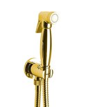 Photo: Bidet spray, classic, hose and handshower holder with shower connection, gold