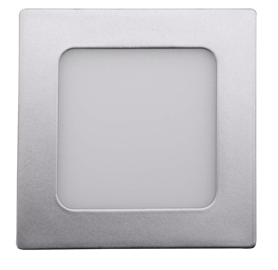 START LED podhľadové svietidlo, 6W, 230V, 120x120mm,denná biela,430lm,strieborna