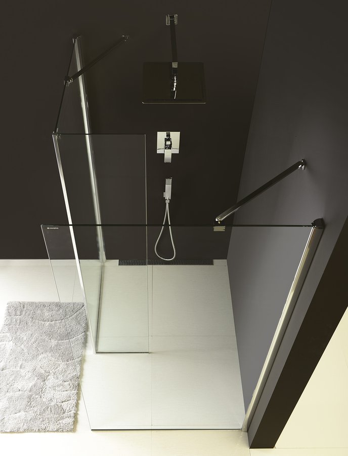 Polysan MODULAR SHOWER pevný panel k instalaci na stěnu modulu MS2, 400 mm, levý MS2B-40L