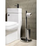 Photo: HIBISCUS Ständer mit Halter für Toilettenpapier und WC Bürste, chrom