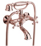 Photo: ANTEA Wall Mounted Bath Mixer Tap inc Shower Handset, pink gold