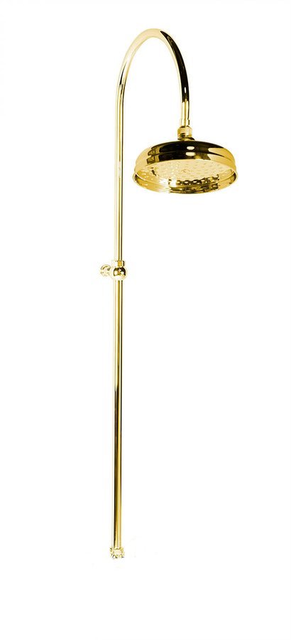 ANTEA sprchový sloup k napojení na baterii, hlavová sprcha, zlato SET015