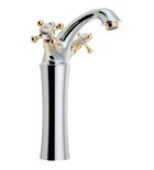 Photo: ANTEA Washbasin Mixer Tap high with Pop Up Waste (H) 245mm, chrome/gold