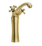 Photo: ANTEA bateria umywalkowa wysoka z odpływem, wysokość 245mm, brąz