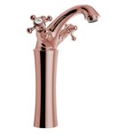 Photo: ANTEA Washbasin Mixer Tap high with Pop Up Waste (H) 245mm, pink gold