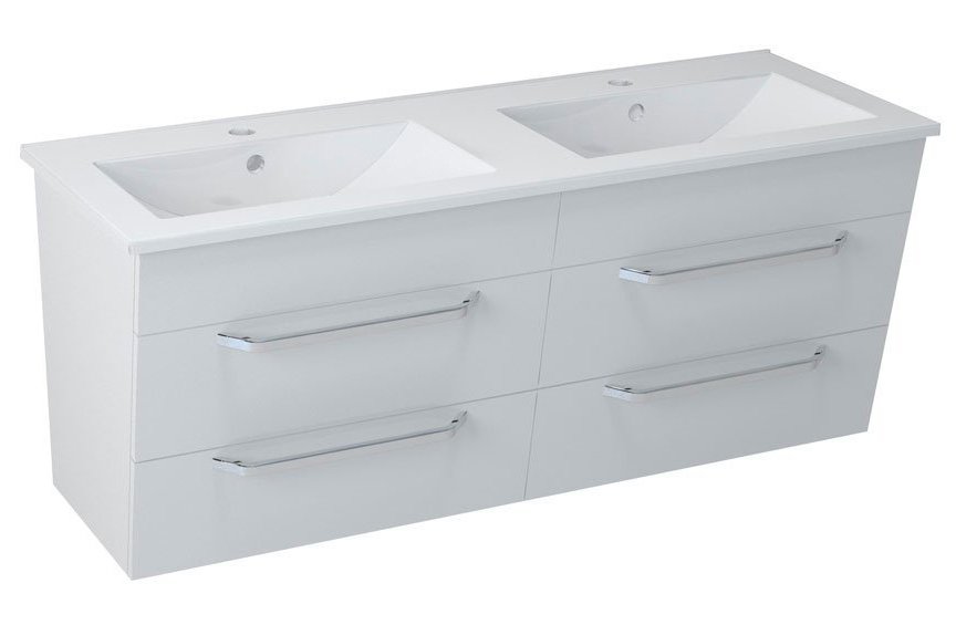 KALI umyvadlová skříňka s umyvadlem 150x50x45 cm, bílá 2X560761601-150