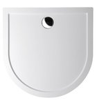 Photo: ISA 100 D-Shape Cast Marble Shower Tray 100x100cm, White